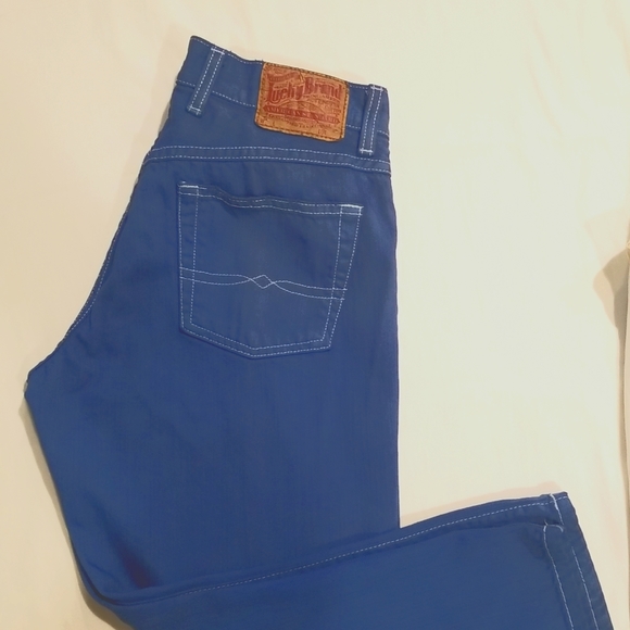 Lucky Brand crop jeans By Gene Montesano Size 6/28. Royal blue Slightly stressed - Picture 2 of 10